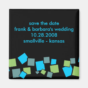 Save the Date Personalised - Blocks Magnet