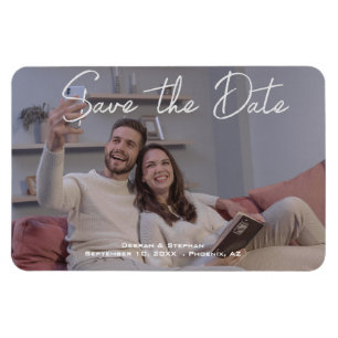 Save The Date Personalised Photo Magnet - Custom