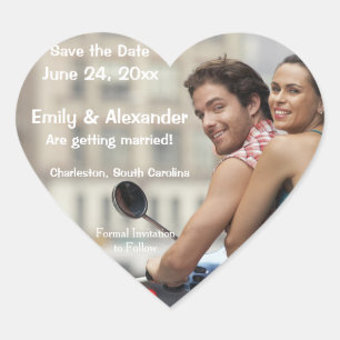 Save the Date Personalised Wedding Photo Sticker