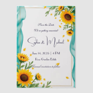 "Save the Date" Personalised Wedding Vellum Invitations