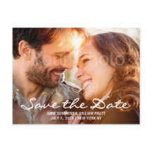 Save the Date, Personalised with Photo, Two Sided