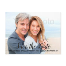 Save the Date, Personalised with Photo, Two Sided