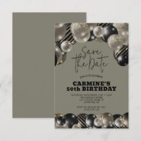 Save the Date Pewter 50th Birthday