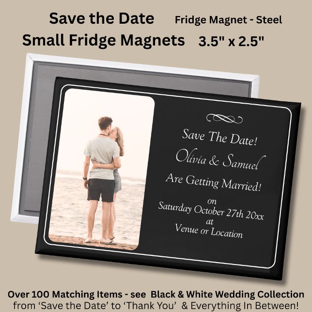 Save The Date, Photo - Black & White with Infinity Magnet (Creator Uploaded)