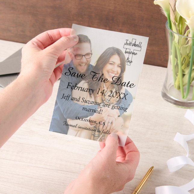 Save The Date Photo Christian Engaged Announcement (Handheld)