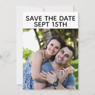 SAVE THE DATE PHOTO CUSTOM WEDDING INVITATION