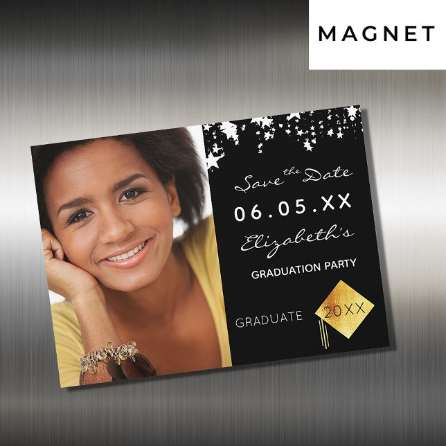 Save the Date photo graduation party 2025 magnet (Creator Uploaded)