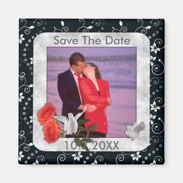 Save The Date Photo Magnet (Front)