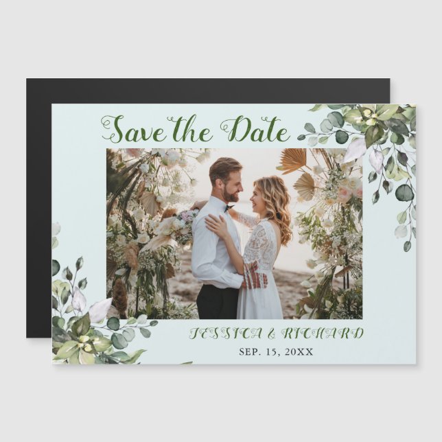 Save the Date PHOTO Magnetic Card (Front/Back)