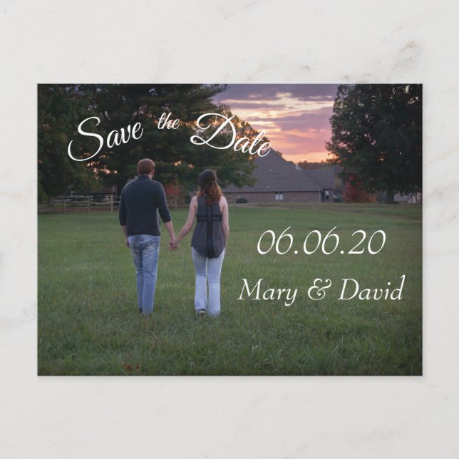 Save The Date Photo Postcard (Front)