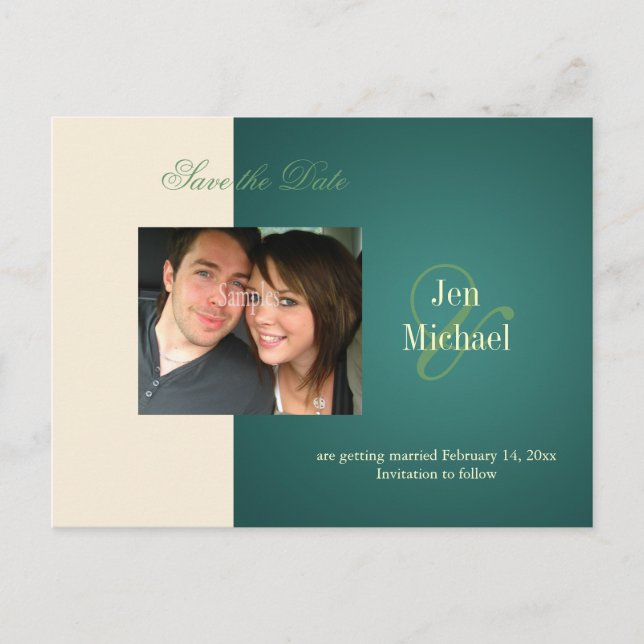 Save the Date Photo postcards, Announcement Postcard (Front)