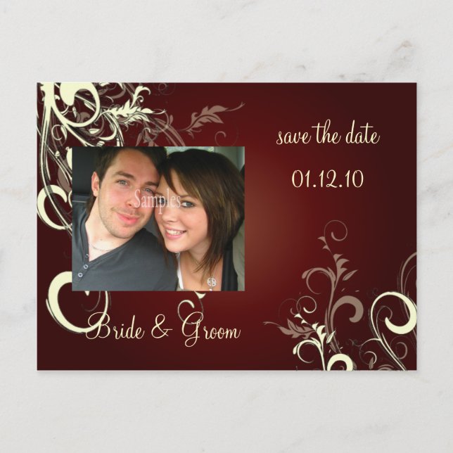 Save the Date Photo postcards, Announcement Postcard (Front)