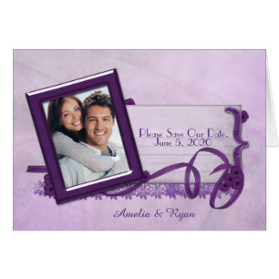 Save The Date Photo Rrame With Ribbon