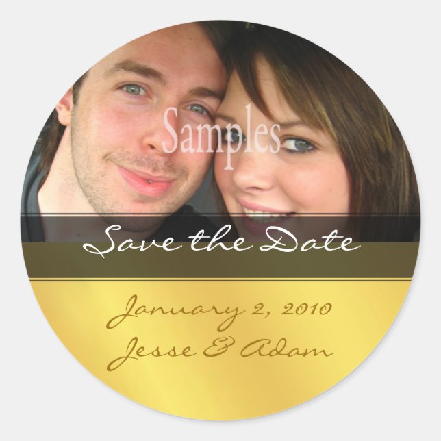 Save the date photo stickers (Front)