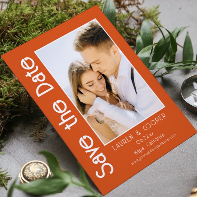 Save The Date Photo Stylish Modern Simple Wedding (Creator Uploaded)