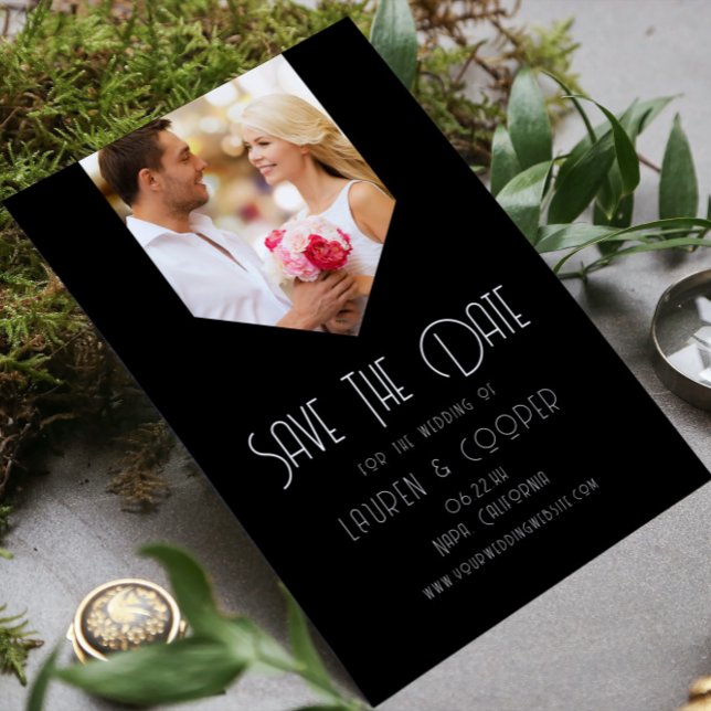 Save The Date Photo Stylish Modern Simple Wedding (Creator Uploaded)