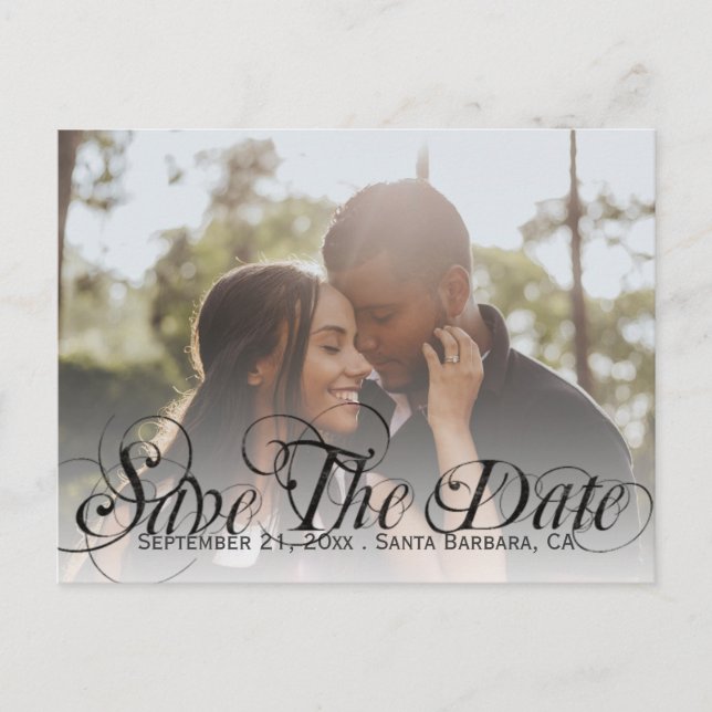 Save The Date Photo Template Personalised Wedding (Front)