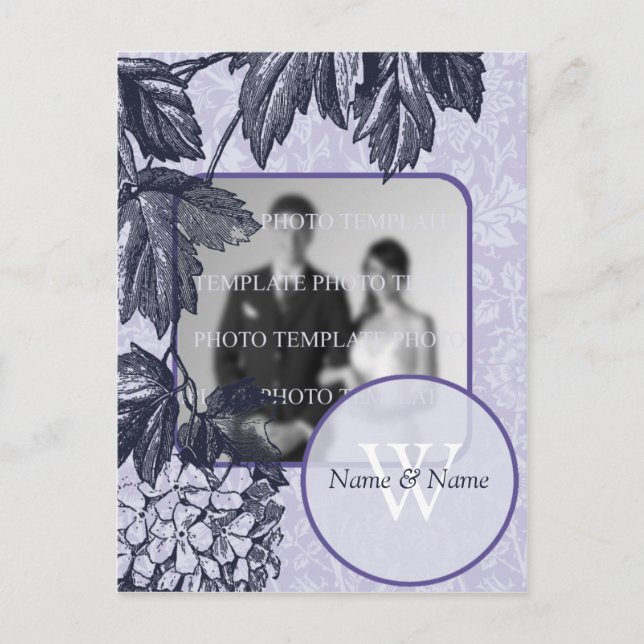 Save The Date Photo Template Wedding Postcards (Front)