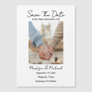 Save The Date Photo Thin Magnetic Card