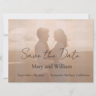 Save the Date Photo Wedding Announcement | Elegant