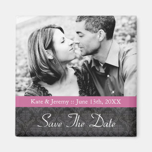 Save the Date Photo Wedding Magnet