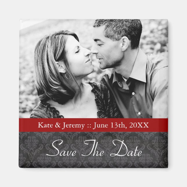 Save the Date Photo Wedding Magnet (Front)