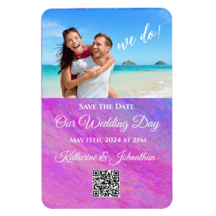 Save the Date Photo Wedding Magnet-Stardust Sea- Magnet