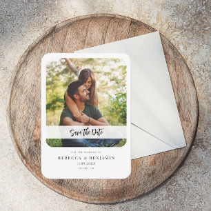 Save the Date Photo Wedding Script Announcement