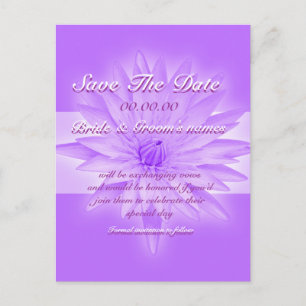 Save the date pink lily - customisable template