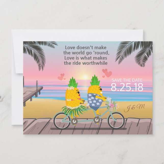 Save the Date Playful Pineapple (Front)