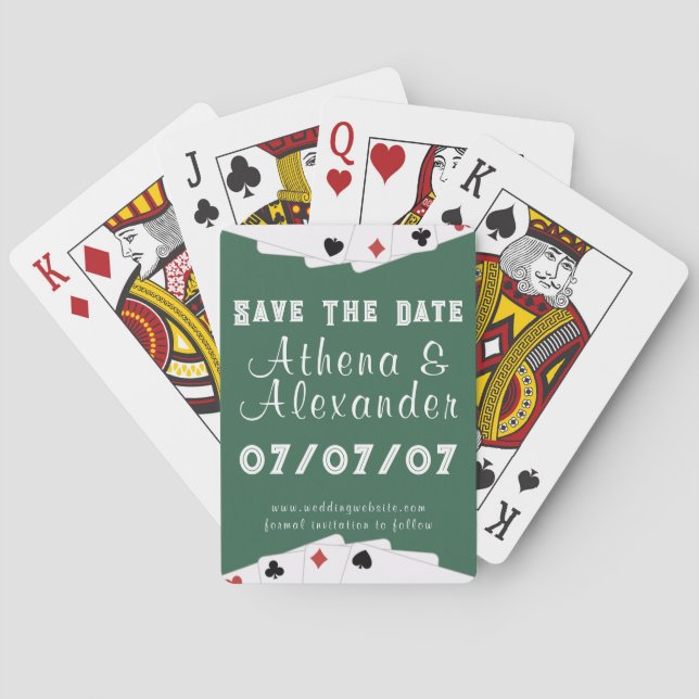 Save The Date Playing Cards (Back)