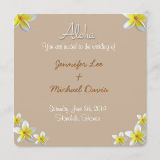 Save the Date Plumeria Design