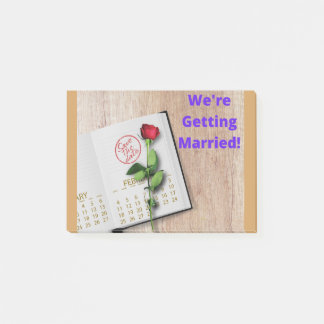 Save the date post-it notes