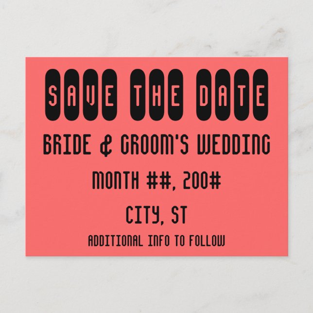 Save the Date postcard (Front)