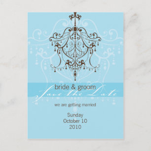 SAVE THE DATE POSTCARD :: chandelier