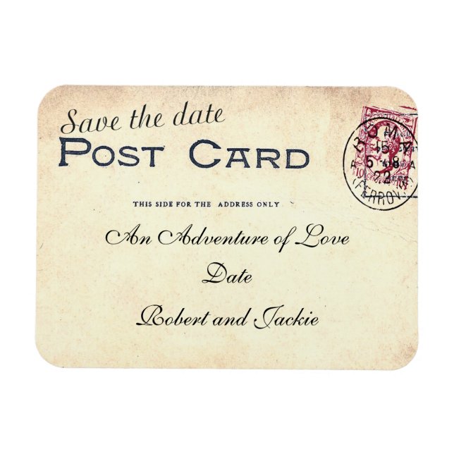 Save The Date Postcard Magnet (Horizontal)