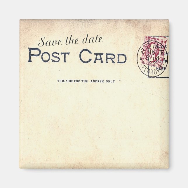 Save The Date Postcard Magnet (Front)