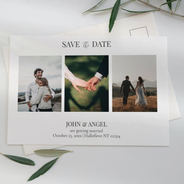 Save the Date Postcard, Minimalist Save the date P Postcard (Save the Date Postcard, Minimalist Save the date Postcard)