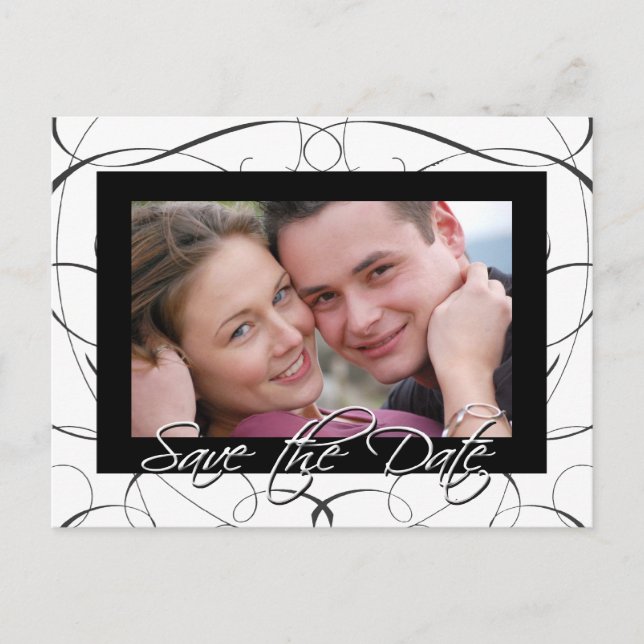 Save the Date Postcard - Swirled (Front)