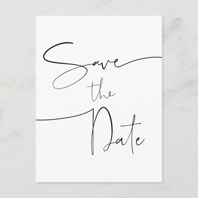Save the Date Postcard Wedding Invitation (Front)