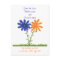 Save the date postcards, blue orange flowers
