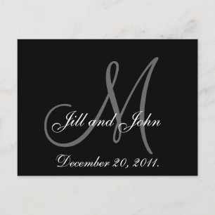 Save The Date Postcards with Monogram