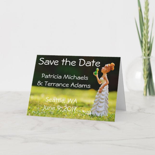 Save the Date Princess Frog Announcement Card (Front)