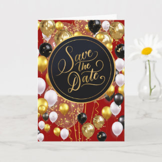 Save The Date (Proverbs 18:22) Red/Gold/White  Card