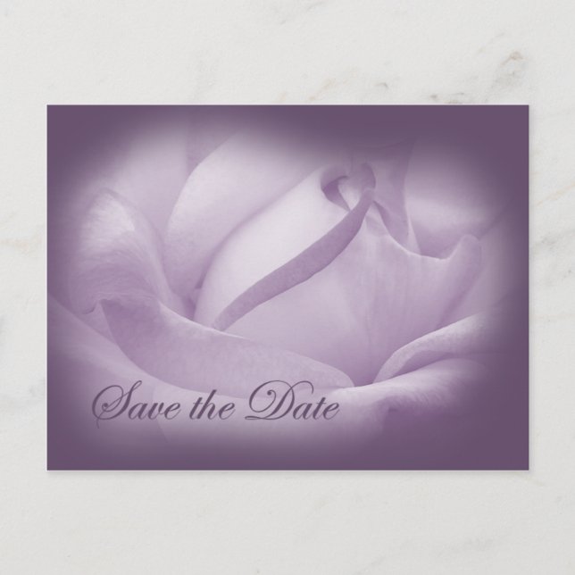 Save the Date - Purple Passion Announcement Postcard (Front)