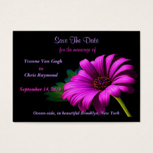 Save The Date Purple Pink Daisy
