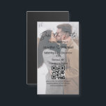 save the date qr code couple photo wedding magnet<br><div class="desc">background by freepik.com
modern minimalist save the date , qr code , couple photo,  wedding magnet</div>