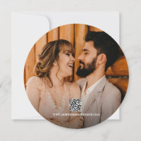 Save the date QR code Wood Rustic photo Wedding