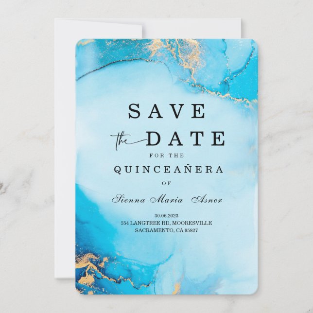 Save the Date Quinceanera Ideas Invitation (Front)