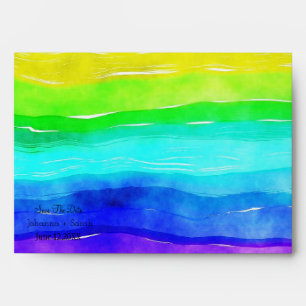 Save The Date Rainbow Envelope